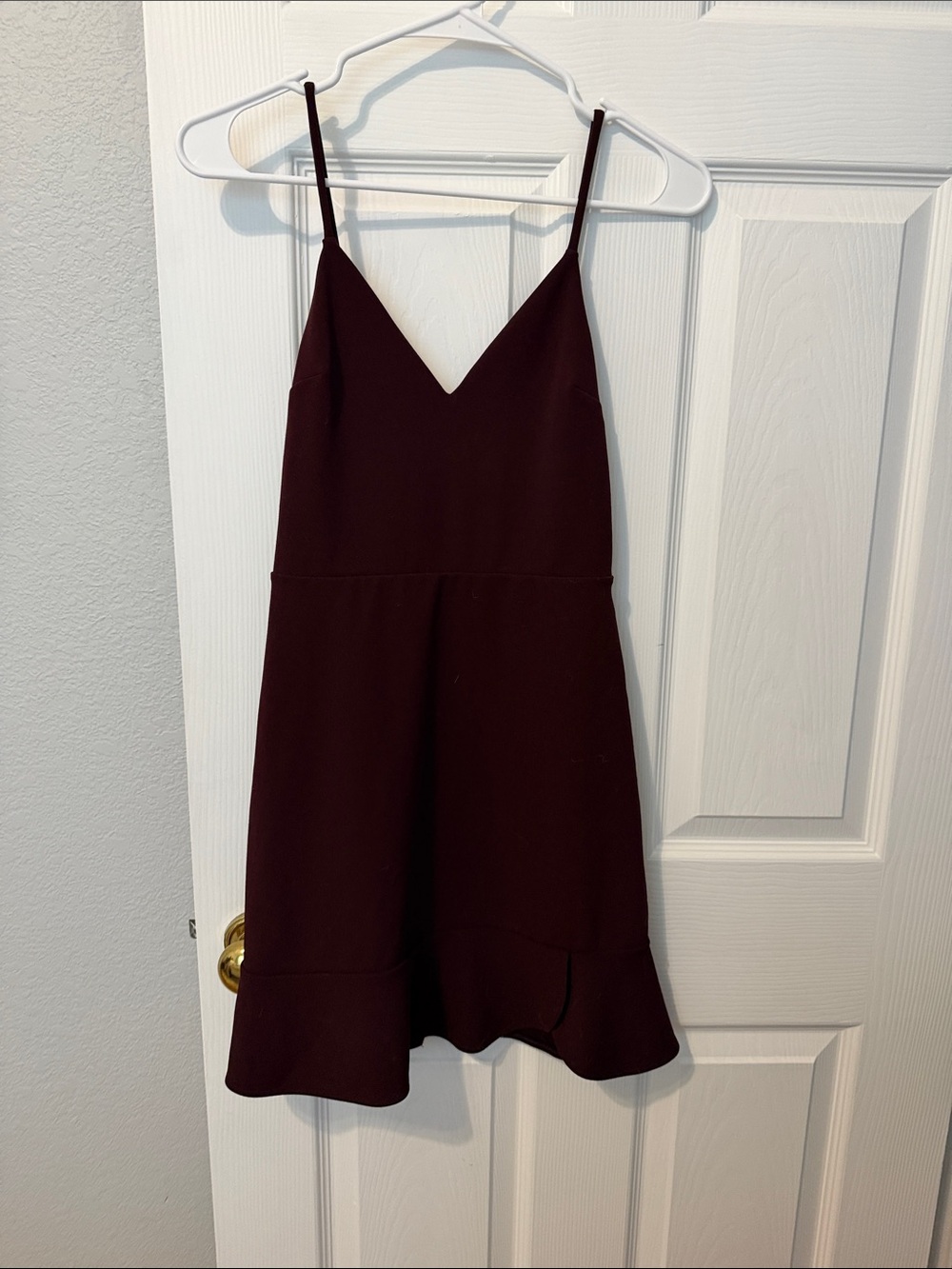 Express Burgundy Spaghetti-Strap Mini Dress